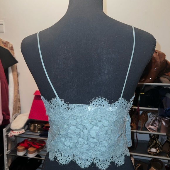 Spaghetti Strapped / Lace Crop Top - Picture 4 of 4